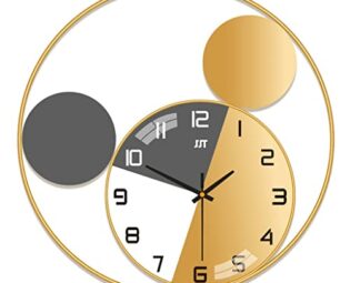 JFNHUTL Gold Round Wall Clock Without Punch Wall Clock Sapphire Crystal Decoration steampunk buy now online