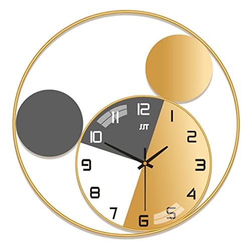 JFNHUTL Gold Round Wall Clock Without Punch Wall Clock Sapphire Crystal Decoration steampunk buy now online