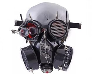 WLLLTY Halloween mask Halloween Goggles Set Bat Wings Chain Masks Fashion Antlers Steam Punk Glasses Respirator Cosplay Gas Mask steampunk buy now online