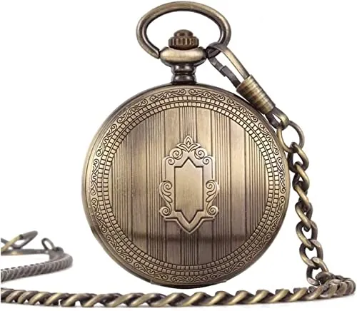 LIIAV Vintage Numerals Scale Quartz Pocket Watch with Chain steampunk buy now online