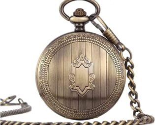 LIIAV Vintage Numerals Scale Quartz Pocket Watch with Chain steampunk buy now online