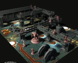 Modular Steampunk Factory Terrain set | DnD Tabletop gaming | DM Stash | Dice and Tile | Gaming by Universal3DArt steampunk buy now online