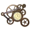 ZZZZS 39 Inch Real Moving Gears Home Decoration Wall Clock Large Retro Industrial Decorative Oversized Vintage Steampunk Cog Roman Numerals Metal Skeleton Rustic Farmhouse Exquisite styl steampunk buy now online