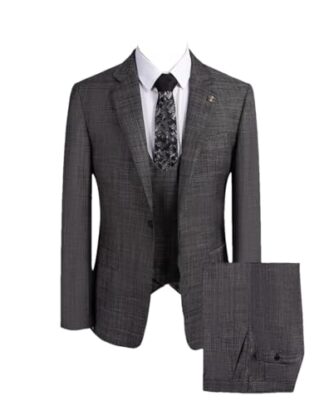 Fashion Dress Blazer Jacket Vest Pants 3 Piece Set Solid Color Mens Suit Casual Business Wedding Tuxedos steampunk buy now online