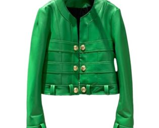 Women's Sheepskin Blouson Jacket - Office Leather Blazer Coat In Natural Lambskin C11 S steampunk buy now online