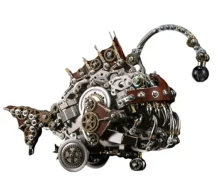 TIANXIE 3d Steampunk Mechanical Lantern Fish Model Metal Puzzle Diy Fish Model Kit Jigsaw Assembly Crafts Bedroom Home Art Decorations For Family And Friends The Most Creative Collection Gift steampunk buy now online