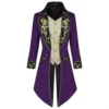 Zilimontt Mens Steampunk Medieval jacket Gothic Victorian Frock Coat,Men Steampunk Vintage Jacket, Retro Gothic Victorian Frock Coat Medieval Tailcoat Jacket (XXL Purple) steampunk buy now online