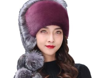 Mkjuuior Winter Hat Women's Thermal Beanie Hat Women's Adult Hood Purple steampunk buy now online