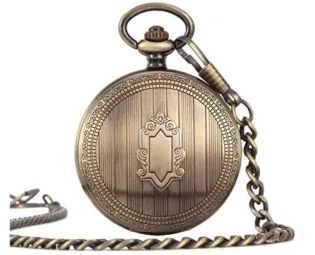 LIIAV Vintage Stainless Steel Quartz Pocket Watch Chain steampunk buy now online