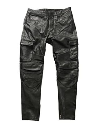 Haitpant Men Vintage Motorcycle Biker Pants Genuine Leather Trousers Thick Leather Pant steampunk buy now online