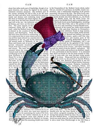 CANVAS-FRAMED-with-AMERICAN-BOX The Dandy Crab Fab Funky - Tropical vertical Art print steampunk animals flowers antique contemporary flo Floating frame 27_X_21_in steampunk buy now online