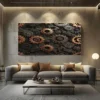 ZORYAN Large Canvas Wall Art Painting Steampunk Gear Brown Canvas Pictures Wall Art for Living Room Home Office Restaurant Decor, 80x160cm Framed steampunk buy now online
