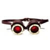 XINQIK Steampunk Industrial Retro Goggles Halloween Gothic Goggles Dark Costume Accessories Party Headwear, Eyewear & Accessories(Wine red) steampunk buy now online