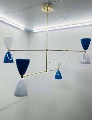 Nautical Replica Hub Modern Italian 4 Light Mid Century Style Disk Sputnik Light Chandelier Fixture for Bedroom Decor steampunk buy now online