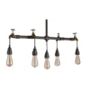 OZZKI Pendant Lamp 5-Lights Vintage Industrial Bar Loft Balcony Pendant Light Retro Decoration Dining Room Restaurant E27 Ceiling Lamp Adjustable Indoor American Water Pipe Steampunk Chandelier Flush steampunk buy now online