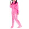 YGZHANYUANOKU Sissy Full Body Suit Rompers Plastic Long Sleeve Jumpsuit Party See-Through PVC Overalls Button Steampunk Clubwear Customizable,Pink,5XL steampunk buy now online