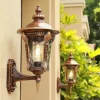 JORAsa Glass Lantern Wall Sconce Light Vintage Outdoor Waterproof Rustproof Wall Lamp Outside Decoration Aluminum Metal Wall Lantern for Corridor Villa Patio Garden (Style C-48cm) steampunk buy now online