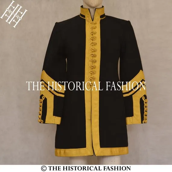 Paco Rabanne Hussar Jacket: Black Wool Paris Fashion by TheHistoricalFashion steampunk buy now online