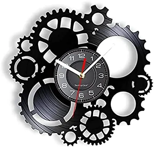 Wall Clock Silent Steampunk Gear Wheel Home Bar Art Craft Mechanical Gear Cogs Old Factory Retro Album Clock Watch steampunk buy now online