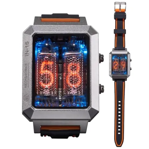 ZCBYBT Vintage Digital Watch IN-16 Nixie Tube Watch Rechargeable Apocalypse Style Handmade Steampunk Watch steampunk buy now online