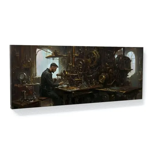 Sense Canvas Mens Inventive Steampunk 19 Canvas Art - Home Decor Wall Art Print Poster Painting Large 40x16 / 0.75" steampunk buy now online