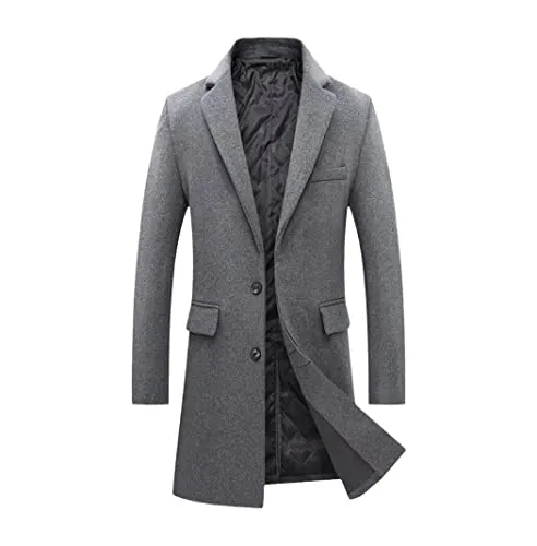 Business Men Casual Slim Fit Coats, Long Winter Coats For Men, Mens Wool Jackets And Coats steampunk buy now online