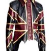 Aksah Fashion Men's UK Flag Vintage Steampunk Union Jack Tail Leather Coat Unisex Jacket steampunk buy now online Aksah Fashion Men's UK Flag Vintage Steampunk Union Jack Tail Leather Coat Unisex Jacket steampunk buy now online