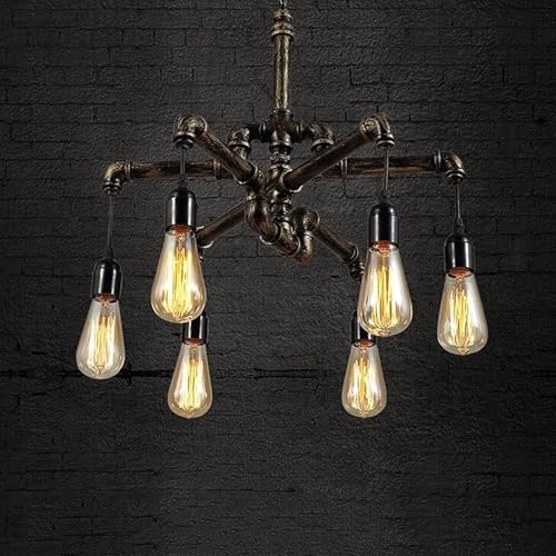 LED Modern Chandelier Lamp, Pendant Lights 4 Lights Pendant Light V intage Industrial V-intage Iron Metal Pipe Pendant Light Steampunk Hanging Lamp Chandelier Lighting Crystals steampunk buy now online
