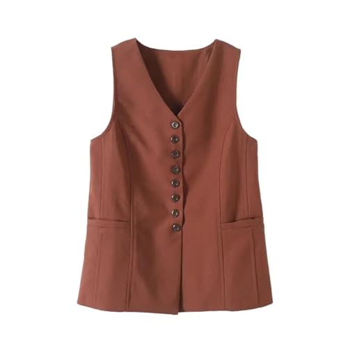 Women's Simple Temperament Suit Vest Daily Comfortable Vacation Vest Navy Blue L steampunk buy now online