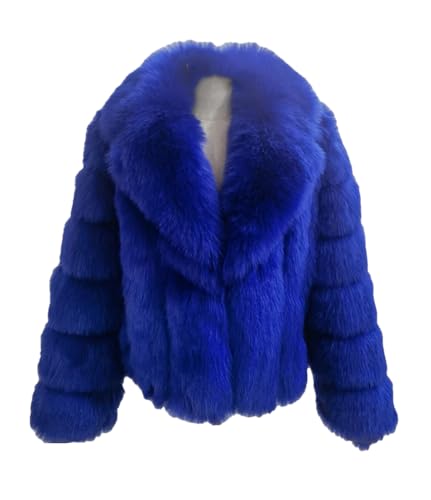 YTR6TW Women Luxury Fluffy Coat Winter Thick Warm Lapel Long Sleeve Fuzzy Jacket steampunk buy now online