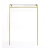 MDEPYCO Modern Simple Industrial Pipe Hanging Rods Clothing Rack,Retail Display Wall Mounted Storage Clothes Hanging Shelf, Wood Garment Rack (Gold, 59" L) steampunk buy now online