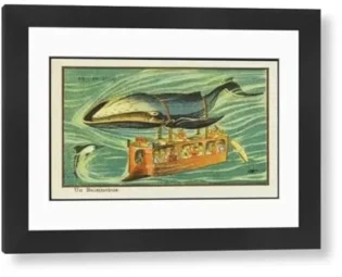 Media Storehouse Futuristic Whale Bus Framed Print: A Whale Transport Concept - Modern Frame 22"x18" (58x48cm) (572168) steampunk buy now online