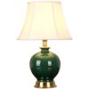 FAZRPIP Green Glaze Ceramics Table Lamp Chinese Traditional Bedroom Bedside Lamp Jingdezhen -made Porcelain Ice Crack Table Lamp Vase Bedroom Desk Lamp steampunk buy now online