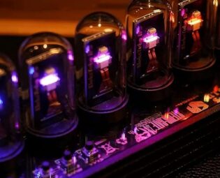 Tube Clock, Retro Flip Clock, Nixie Tube Digital Clock Electronic Calendar 6 Bit LCD Time Display Creative Retro Desk Decoration Gift steampunk buy now online