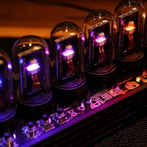 Tube Clock, Retro Flip Clock, Nixie Tube Digital Clock Electronic Calendar 6 Bit LCD Time Display Creative Retro Desk Decoration Gift steampunk buy now online