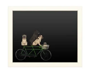Trademark Fine Art Pug Tandem by Fab Funky, 16x20 Chalk Board, Multiple Colors steampunk buy now online