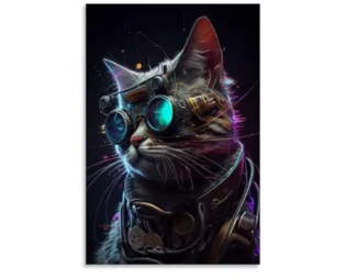 FANSITUO Steampunk CatPoster Canvas Art Oil Painting Wall Painter Home Decorative Music Album Celebrity Decorative Painting Classical Decorative Wall ArtUnframe-style-216x24inch(40x60cm) steampunk buy now online
