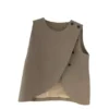 Women's Temperament O-Neck Sleeveless Suit Vest, Slit Vest Khaki S steampunk buy now online