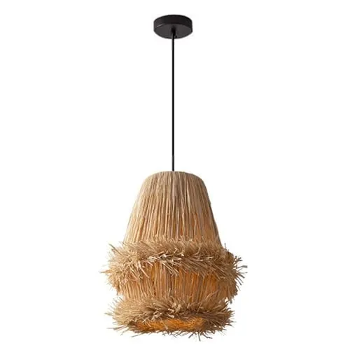 USMJQVZ Hand Woven Bamboo Pendant Light,15.8 Inch 1-Light Adjustable Rustic Basket Handmade Woven Pendant Lighting Ceiling Hanging Light,for Living Room Kitchen Dining Room Farmhouse steampunk buy now online