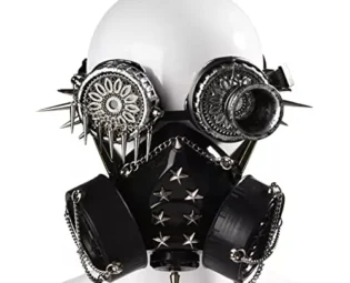 WLLLTY Halloween mask Rivet Punk Mask Spikes Goggles Cosplay Props Halloween Costume Steampunk Masks With Glasses For Men/Women Party steampunk buy now online
