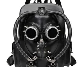 Ymxygz Punk Style Backpack Leather Rivet Bookbag Shoulder Bag for Women Men Festivals Hippy Party Accessories steampunk buy now online