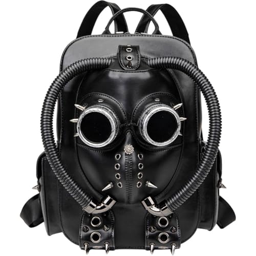 Ymxygz Punk Style Backpack Leather Rivet Bookbag Shoulder Bag for Women Men Festivals Hippy Party Accessories steampunk buy now online