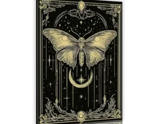 CHERHERART Gothic Butterfly Canvas Wall Decor Mural for Home Living Room Bedroom Dark Constellation Moon Canvas Painting Prints Artwork 80x130cm Innerframe steampunk buy now online