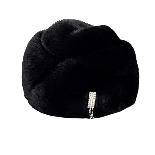 Mkjuuior Women Warm Hat for Winter Ladies Good Plush Hat Black steampunk buy now online