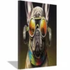 TERUEA Creature Picture Painting- Modern Wall Artwork Bathroom Home Office Decor Steampunk French Bulldog Wall Art Unique Decor Humor Poster Picture for Toilet Bathroom(Brown)-80x120cm1 Framed steampunk buy now online
