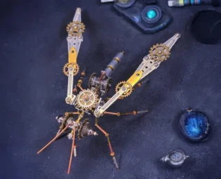 Steampunk Insect Mosquito 3D Metal DIY Assembly Puzzle Insect Unique Mechanical Christmas Gift For Him Mechanical Mosquito C by MarsDecor steampunk buy now online
