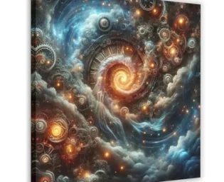 XFATGIA Cosmic Spiral Steampunk Poster Canvas Poster Wall Art Decor Print Picture Paintings for Living Room Bedroom Decoration 28x28inch(70x70cm) steampunk buy now online