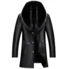 Mens Middle Aged Fur Collar Jacket, Long Plush Thick Overcoat, Winter Sheepskin Keep Warm Coat steampunk buy now online