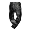 Haitpant Men Motorcycle Leather Trousers Winter Thick Cowhide Vintage Grey Black Moto Biker Pants steampunk buy now online