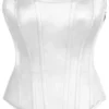 Daisy corsets womens Daisy Corsets Womens White Satin Steel Boned Overbust Corset Waist Cincher Bustier Top & Plus Size, White, 6X steampunk buy now online